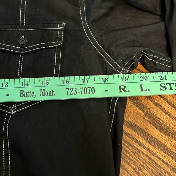 Machine custom Co. Mens black button down. Size M. - Picture 5 of 9